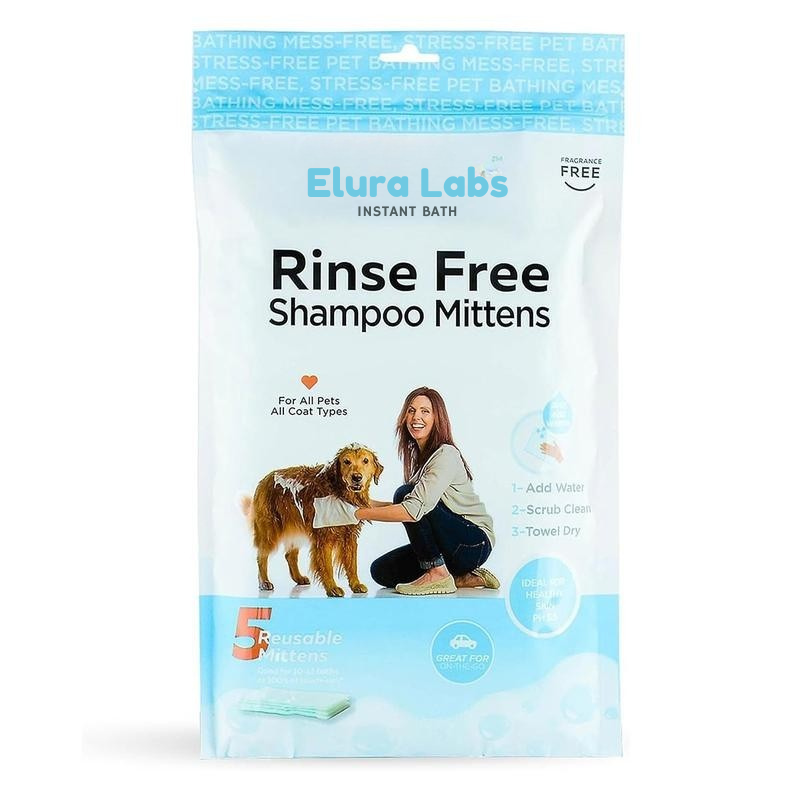 Rinse-Free Soap Infused Bath Mittens