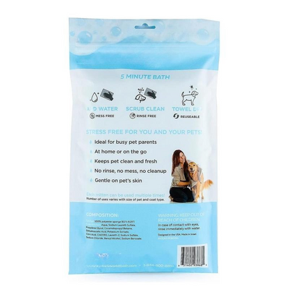 Rinse-Free Soap Infused Bath Mittens
